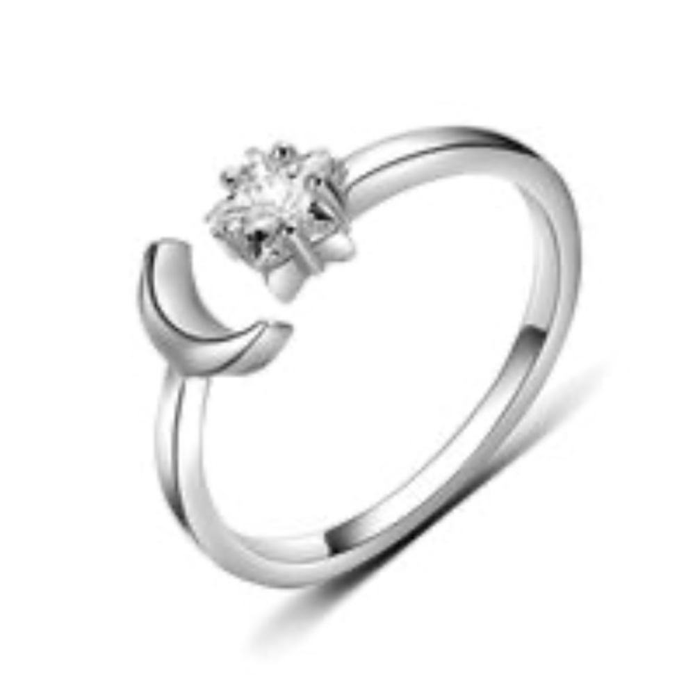Geometric ring Moon Star